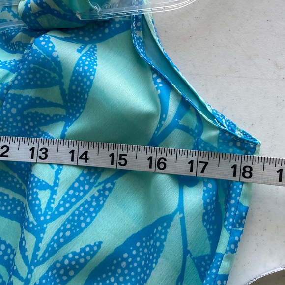 Amanda Uprichard Blue & Green Patterned Dress - Picture 9 of 10